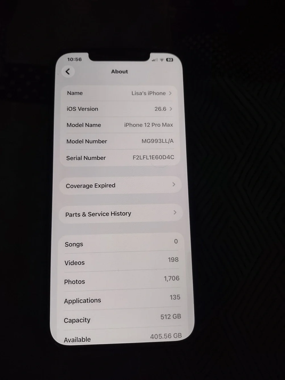 Iphone 12 pro max w/ 512 gb of storage